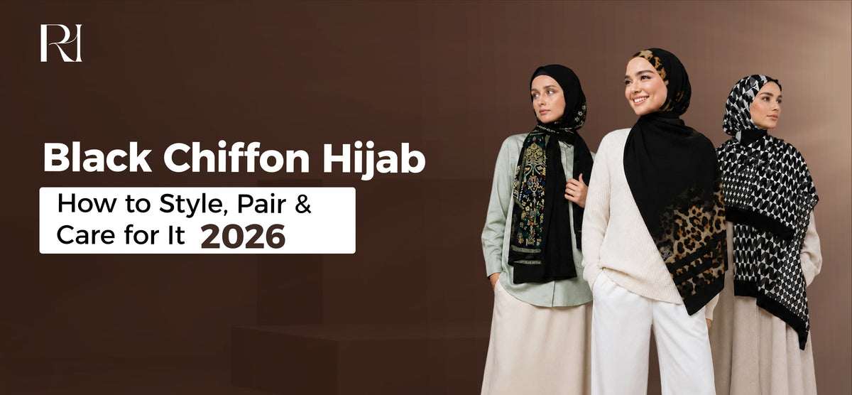 black chiffon hijab