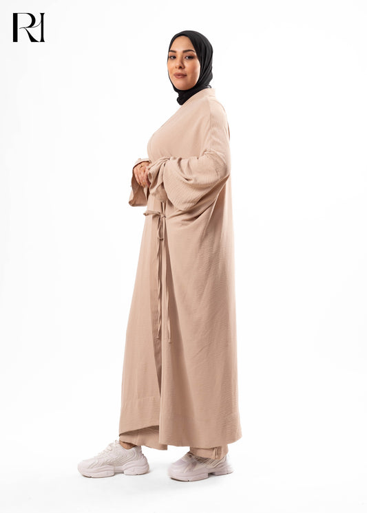 Desert Sand Modest Wrap Abaya