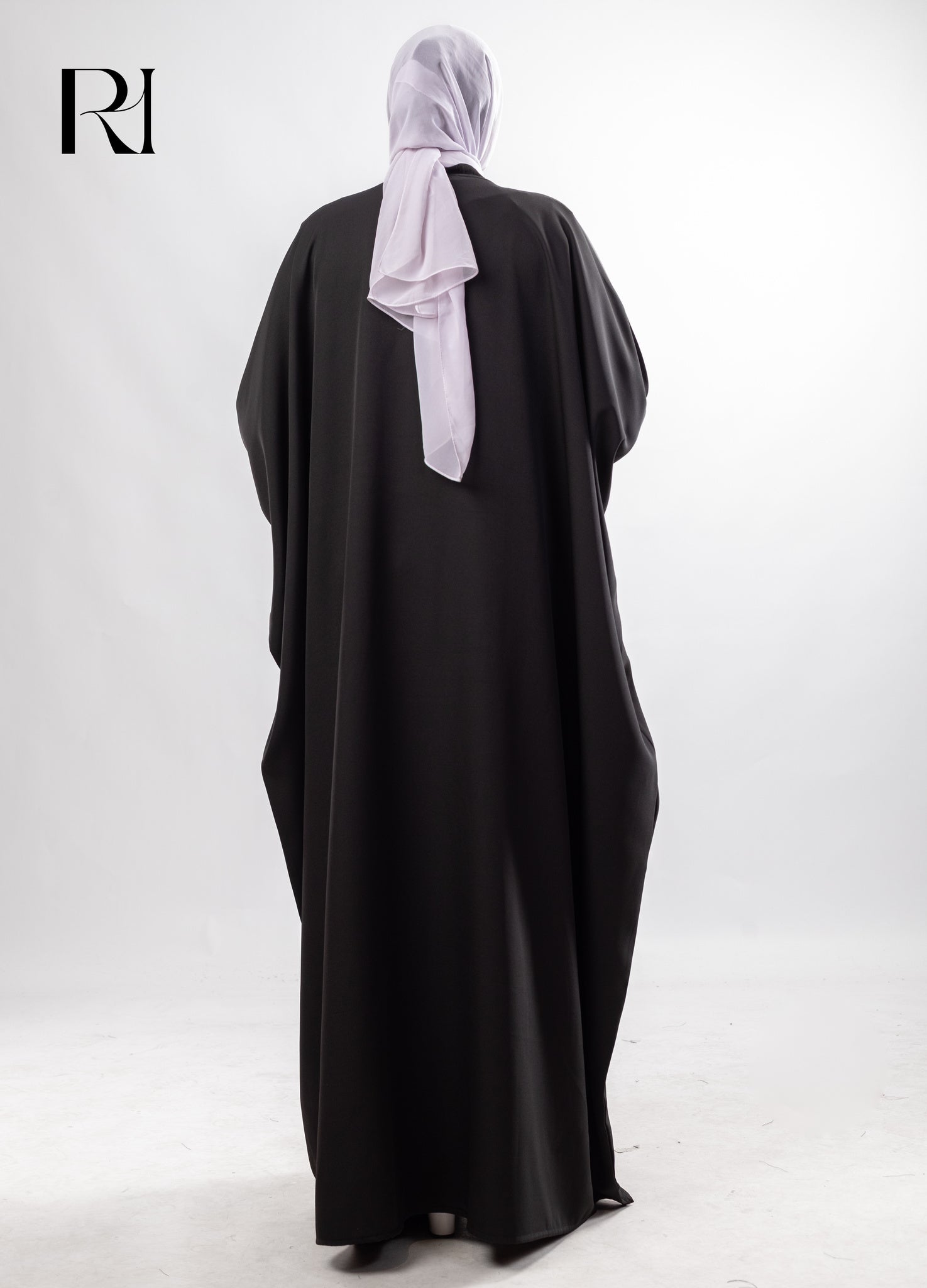 Layal Noir Soft Crepe Abaya - Black