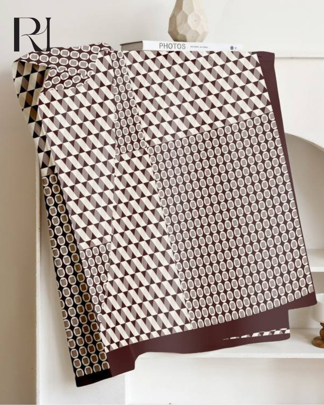 Mocha Mosaic Chiffon Hijab