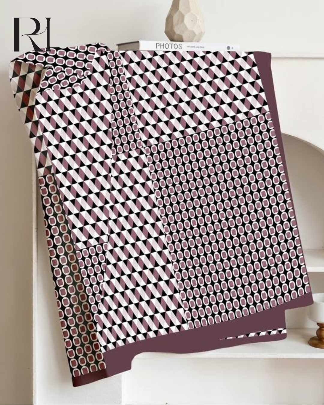 Burgundy Prism Chiffon Hijab