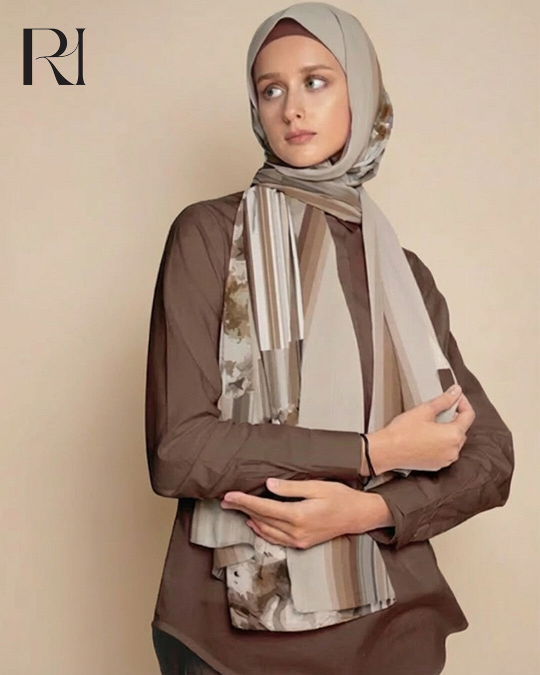 Stylish Patterned Chiffon Hijab Scarf