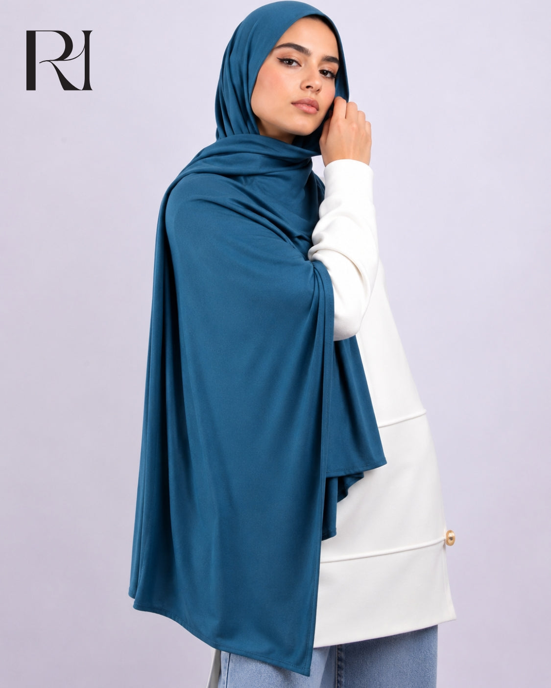 Aura Cotton Blend Hijab – Teal