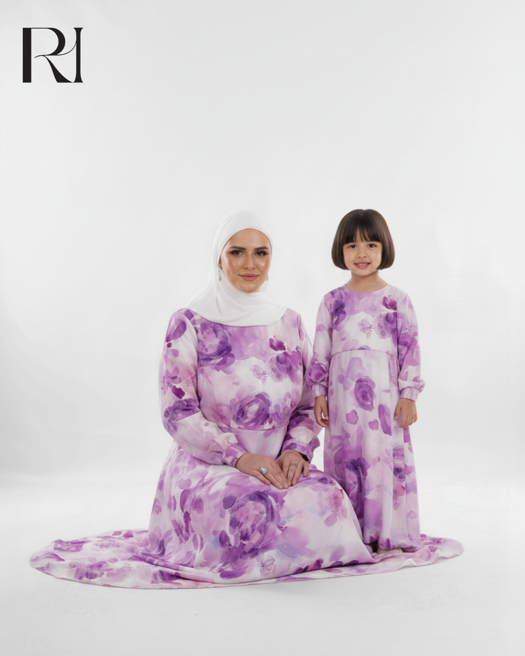 Hanane Violet Bloom Soft Crepe Maxi Dress – Lilac