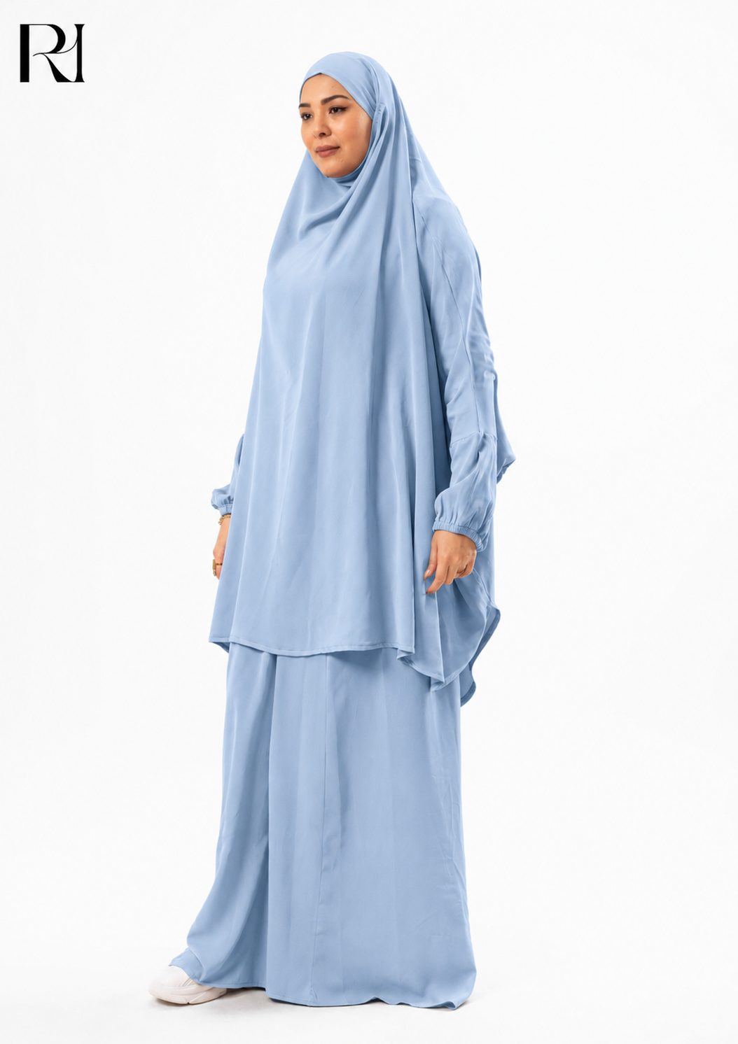 Jannat Lightweight Silk Prayer Set – Powder Blue