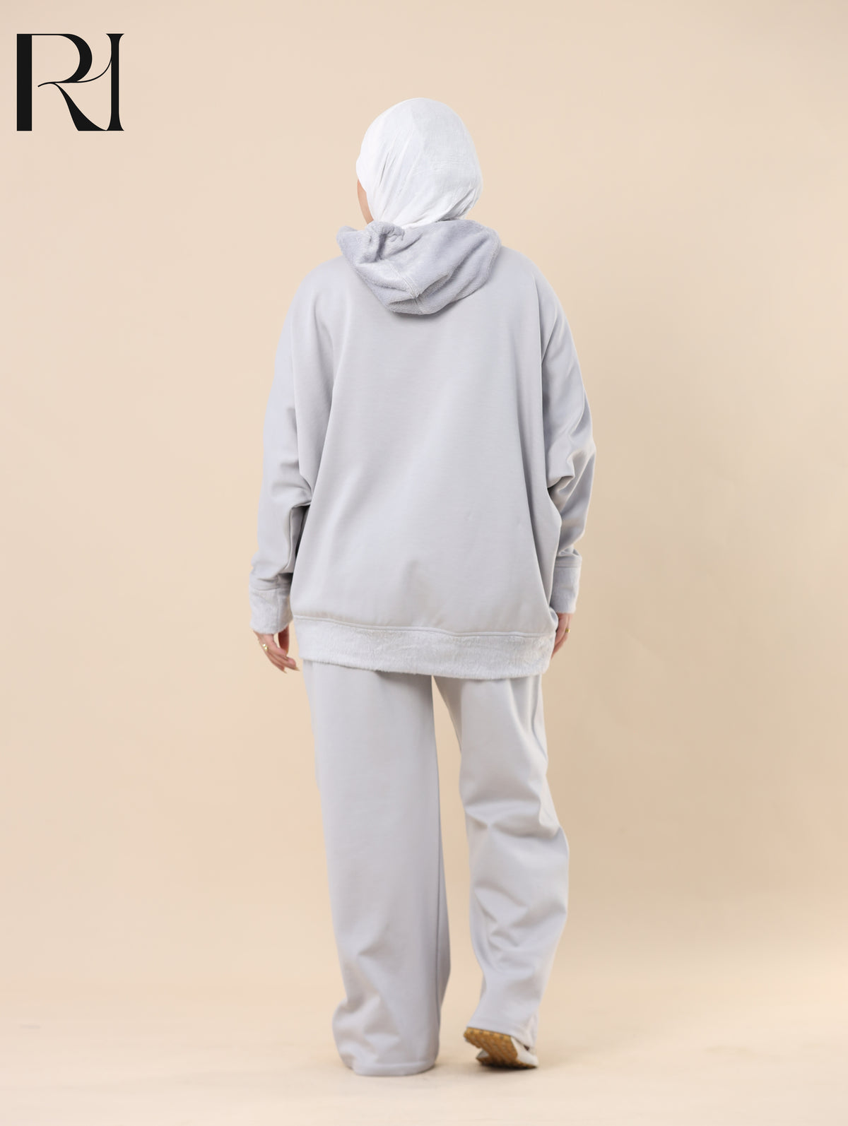 HANA CLOUD FLEECE-LINED TWO PIECE SET - GRAY