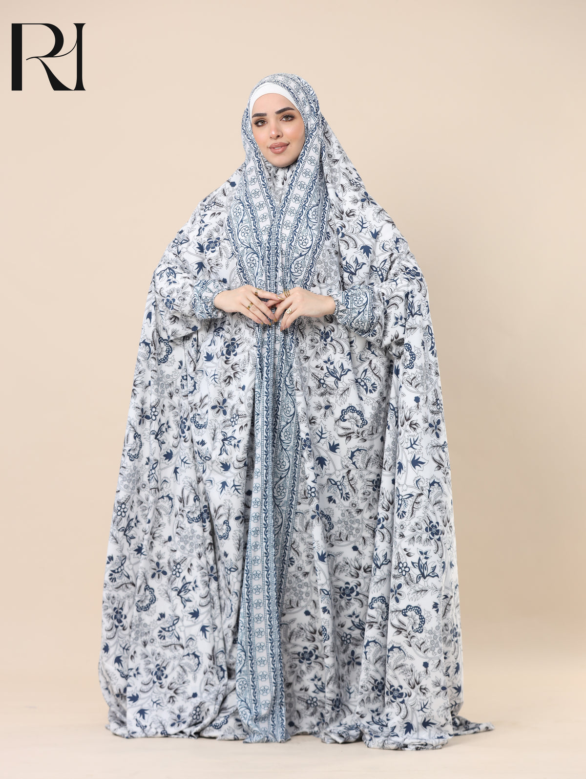 SANA SERENE SATIN PRAYER GOWN - WHITE