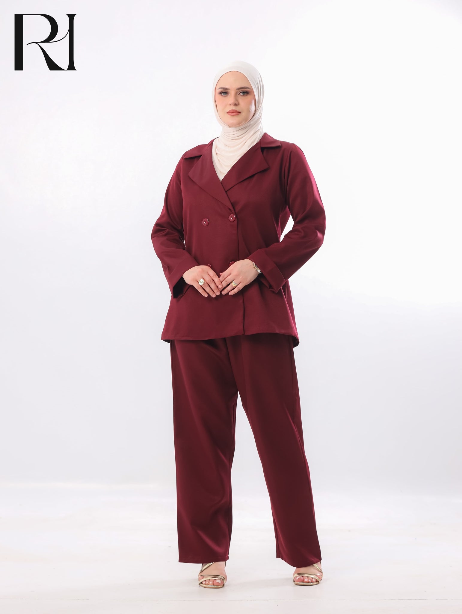 Lana Tailored Two Piece Set – Deep Berry