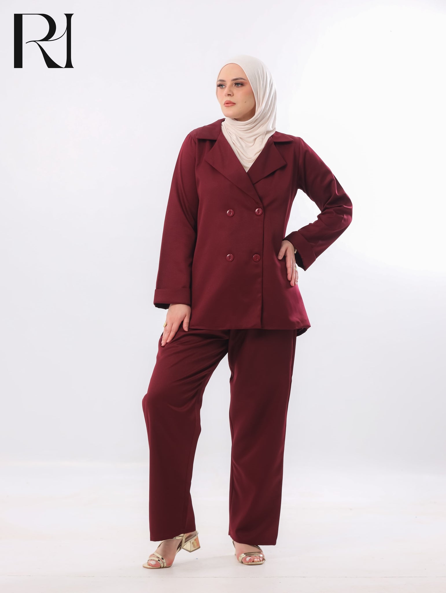 Lana Tailored Two Piece Set – Deep Berry