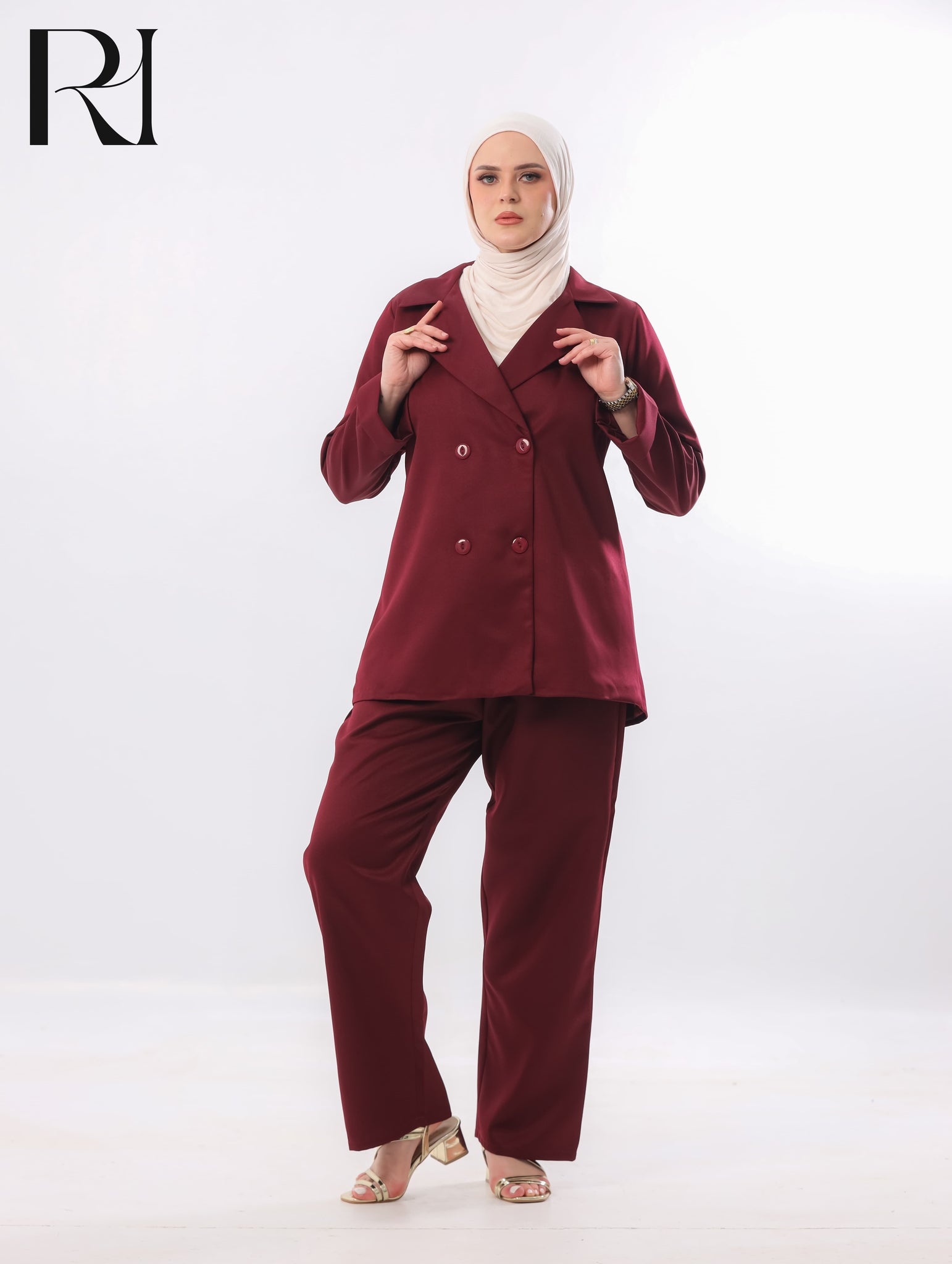 Lana Tailored Two Piece Set – Deep Berry