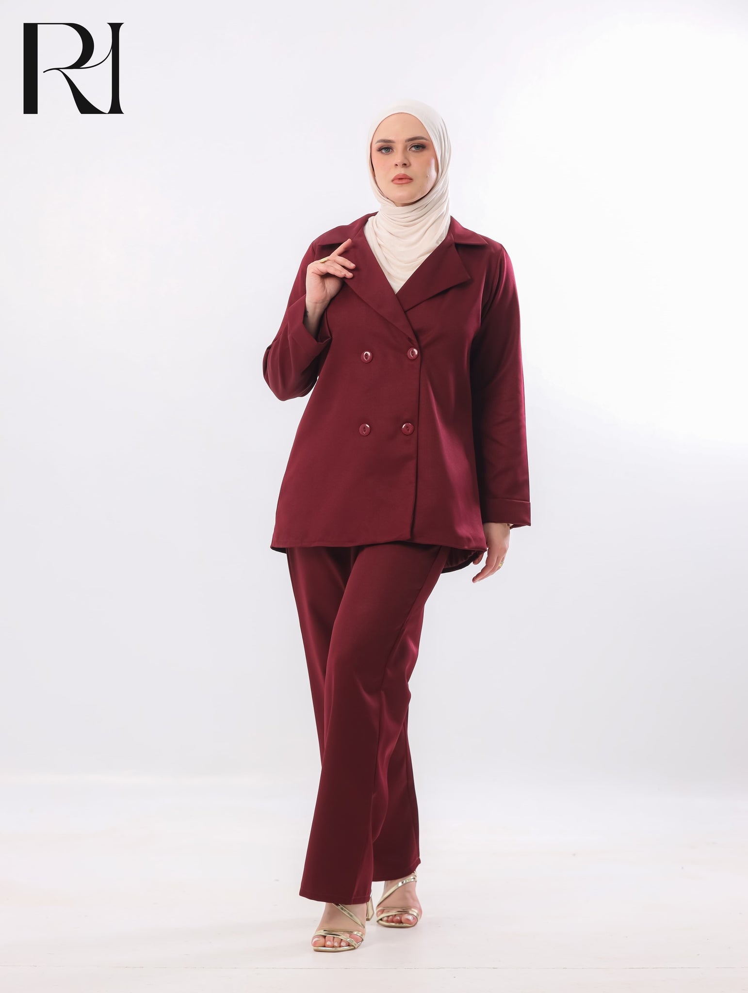 Lana Tailored Two Piece Set – Deep Berry