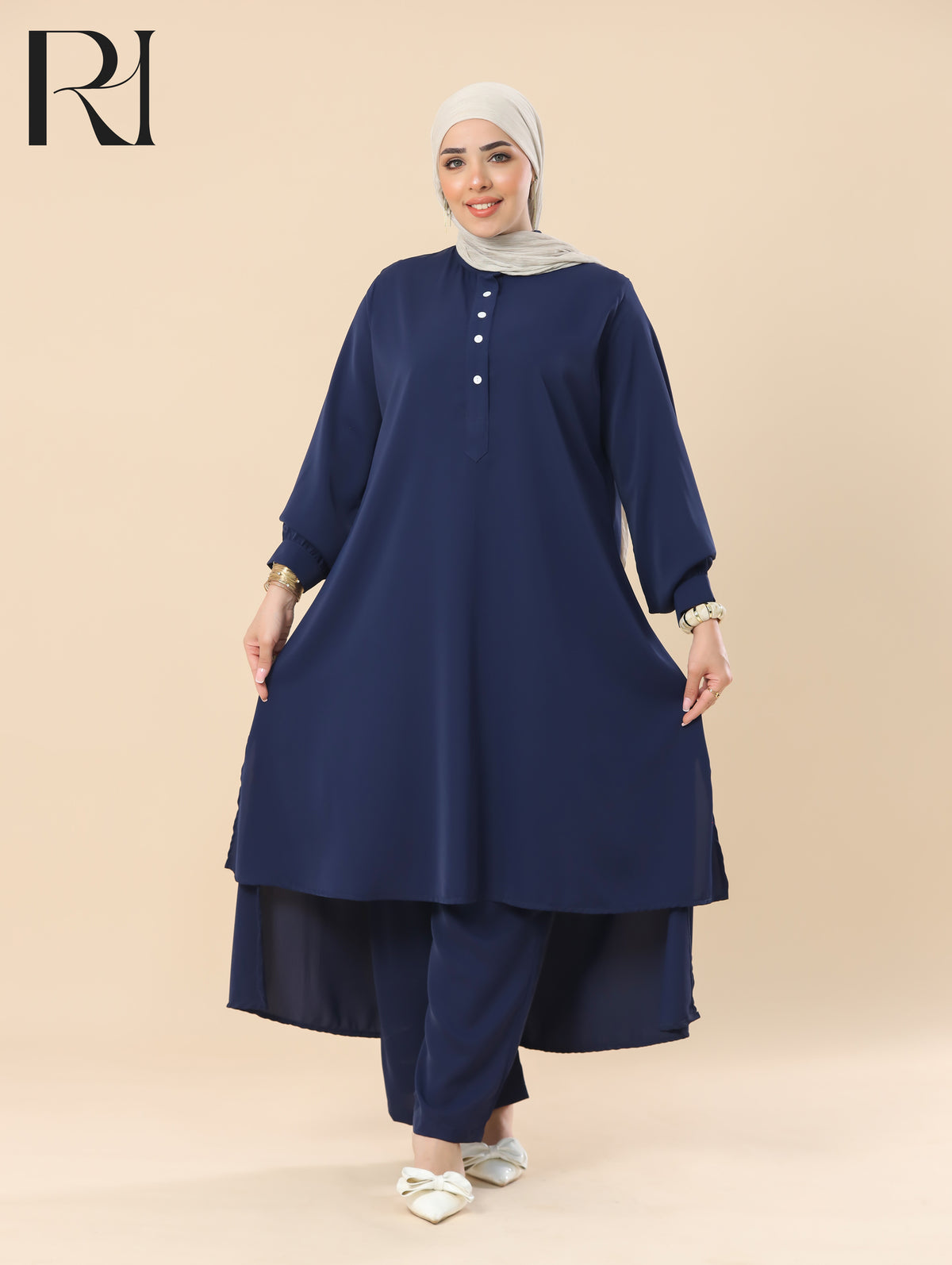 modest two-piece set