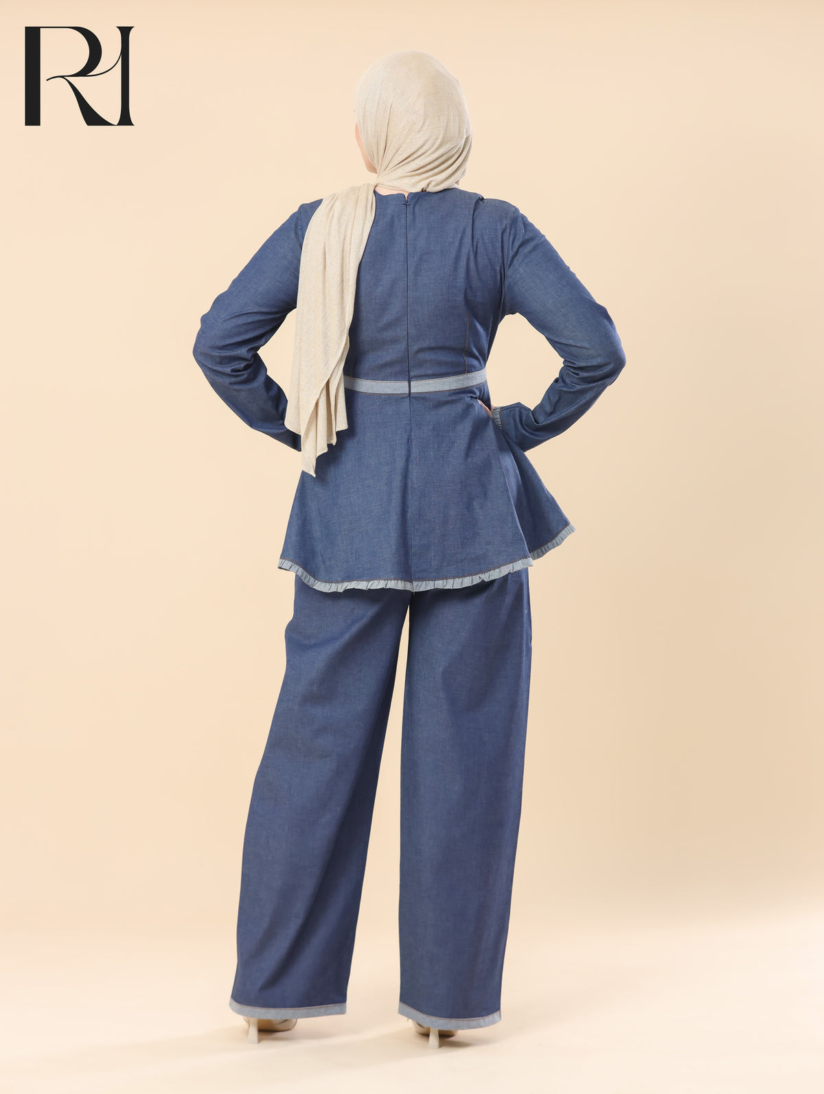 blue denim set