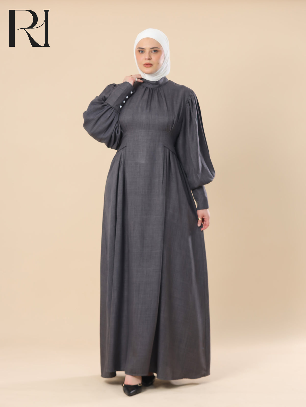 charcoal grey maxi dress