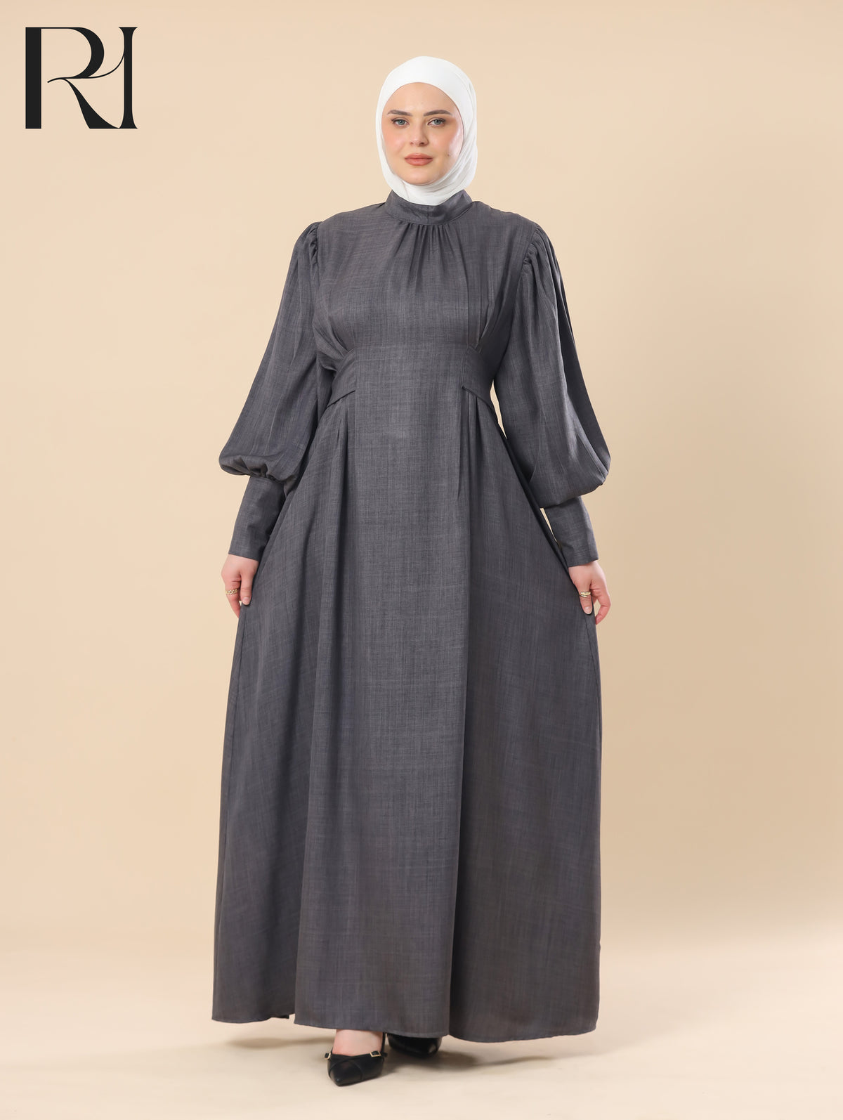 charcoal grey maxi dress
