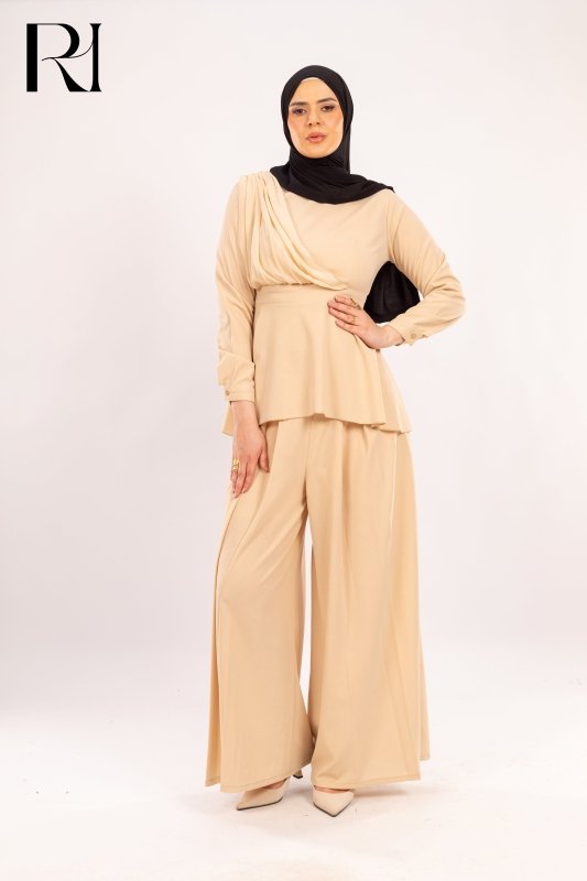 Beige Sahara Dape jumpsuit - Ruehaya