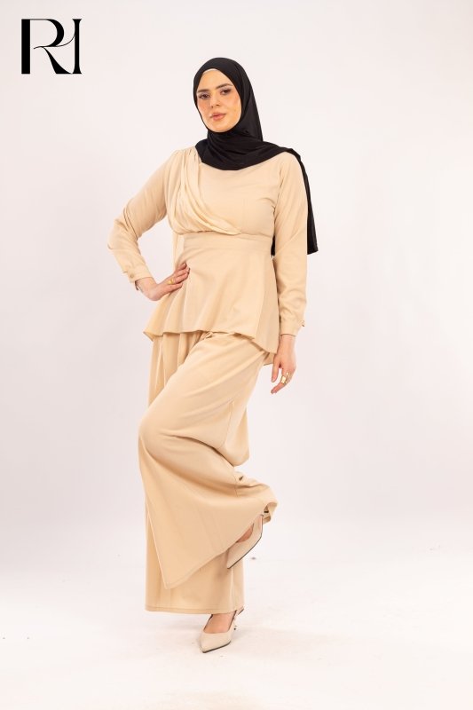 Beige Sahara Dape jumpsuit - Ruehaya