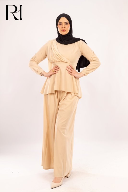 Beige Sahara Dape jumpsuit - Ruehaya