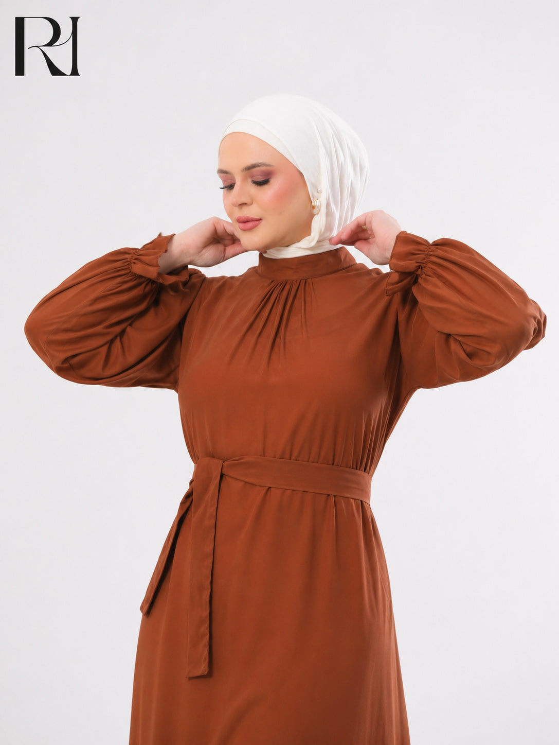 Najma Fresh Chiffon Maxi Dress – Burnt Orange
