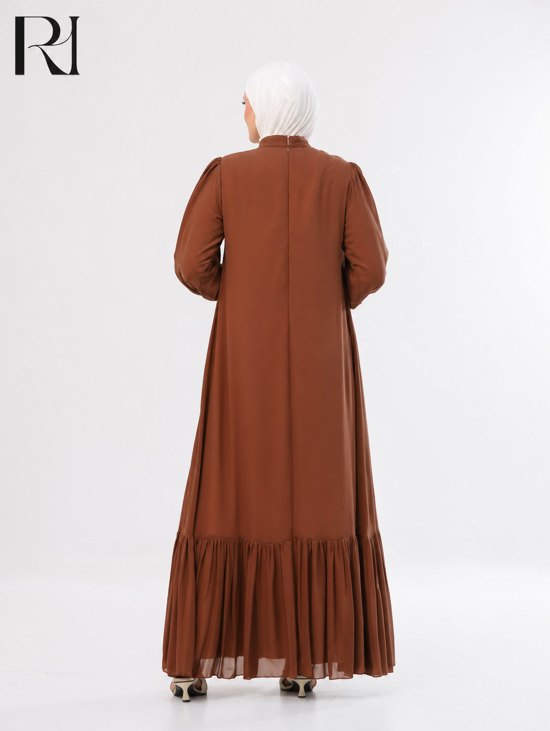 Najma Fresh Chiffon Maxi Dress – Burnt Orange