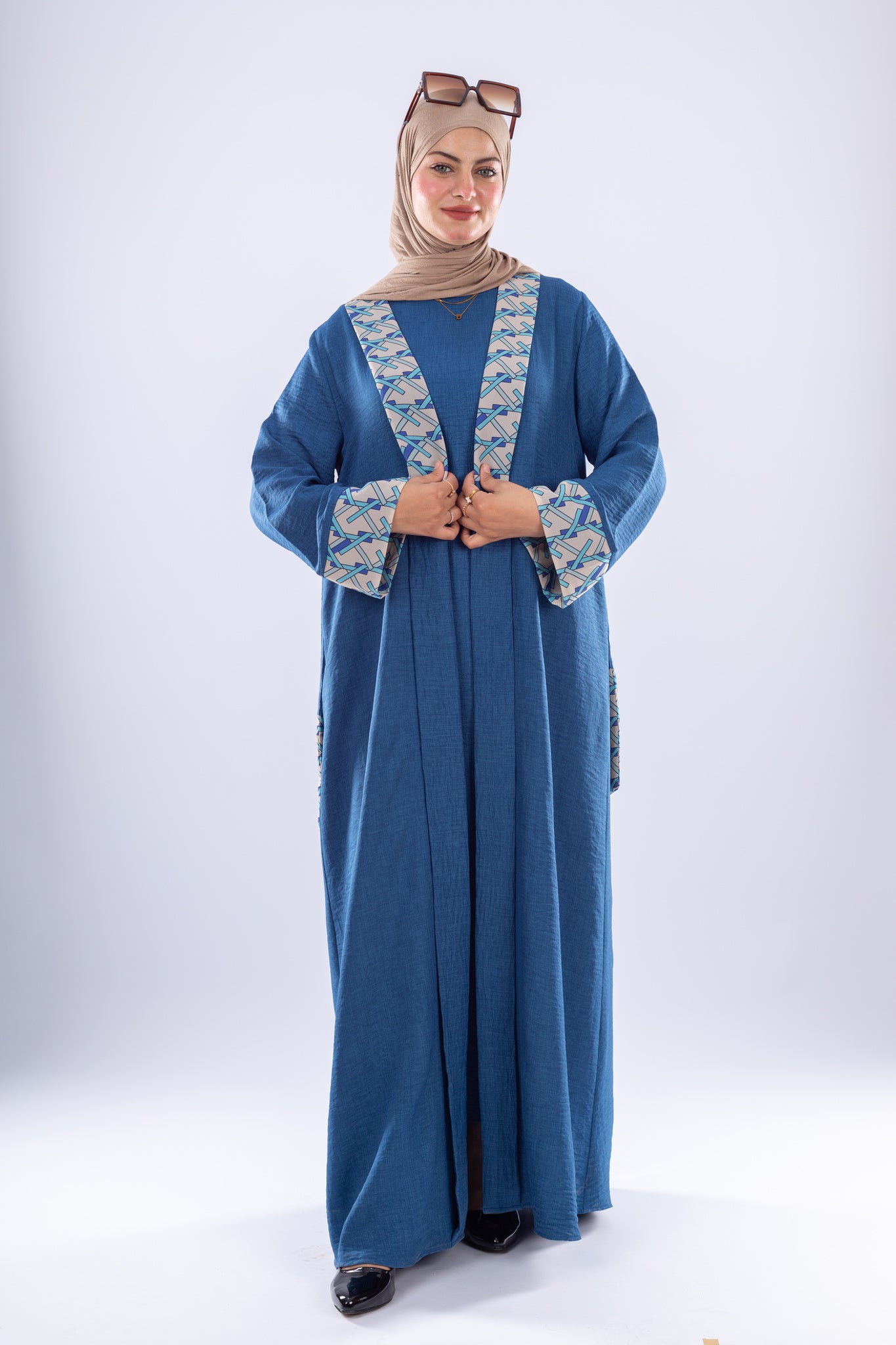 sachin and babi light blue dress Shimmer Abaya | Elegant Premium Abaya NZ