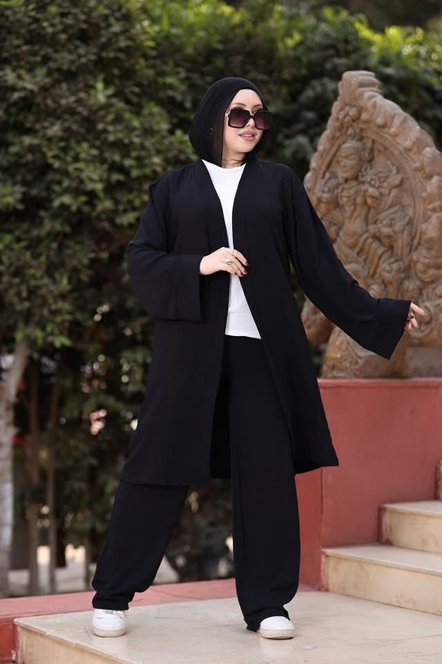 Emerald black Modest Wear Set for Everyday Chic - Ruehaya