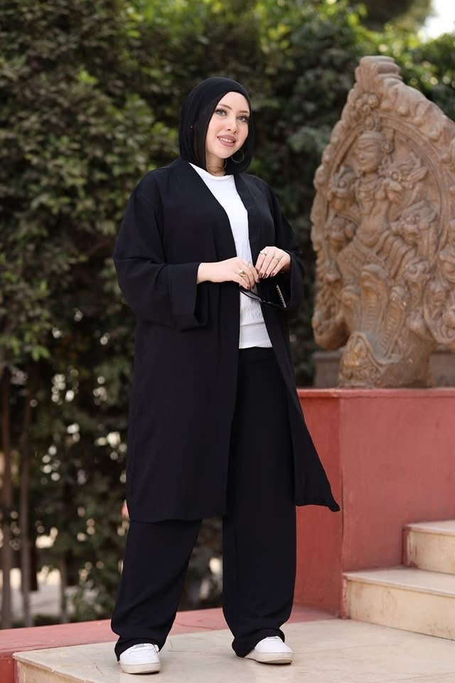 Emerald black Modest Wear Set for Everyday Chic - Ruehaya