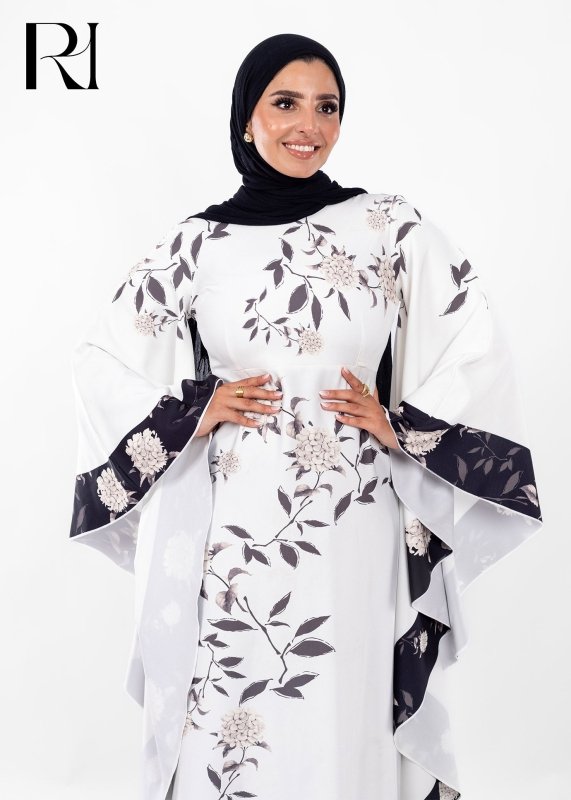Ethereal Bloom Modest Maxi Dress - Ruehaya