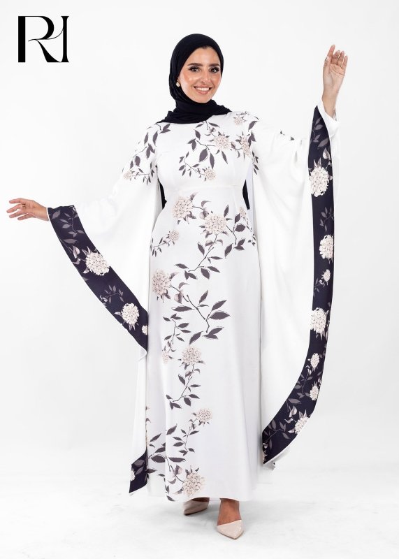 Ethereal Bloom Modest Maxi Dress - Ruehaya
