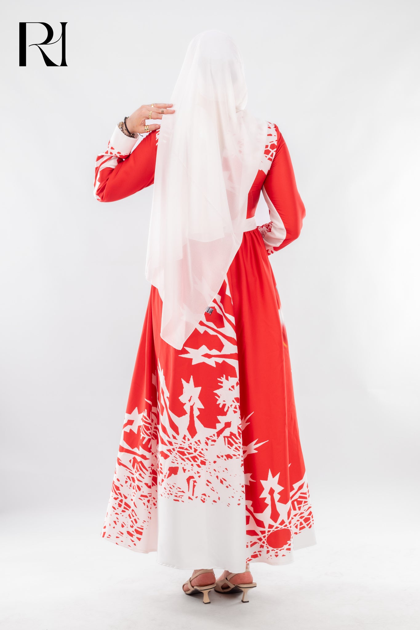 Festive Modest Christmas Maxi Dress - Ruehaya