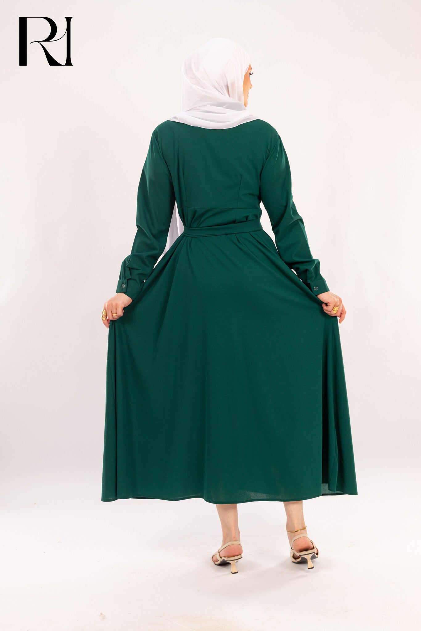 Green Grace Modest Dress - Ruehaya