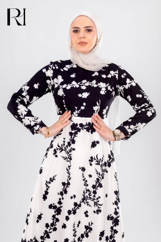 Lara Petal Grace | Flowy Modestwear Dress - Ruehaya