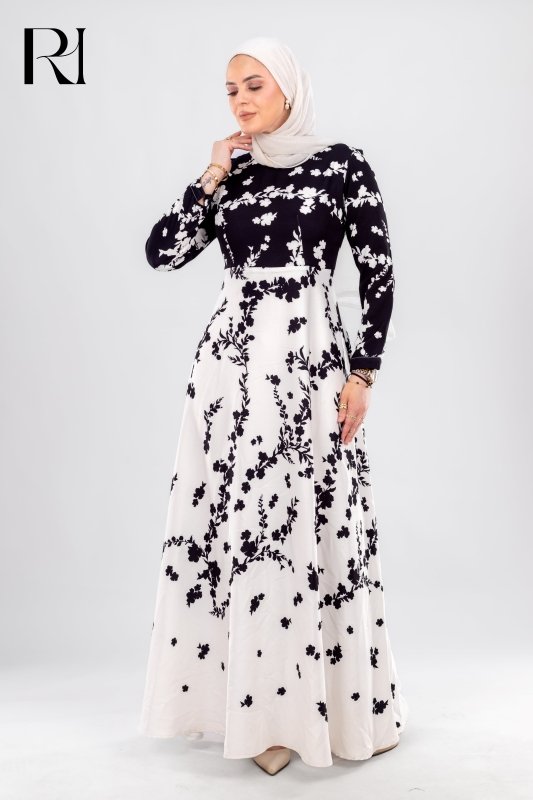 Lara Petal Grace | Flowy Modestwear Dress - Ruehaya