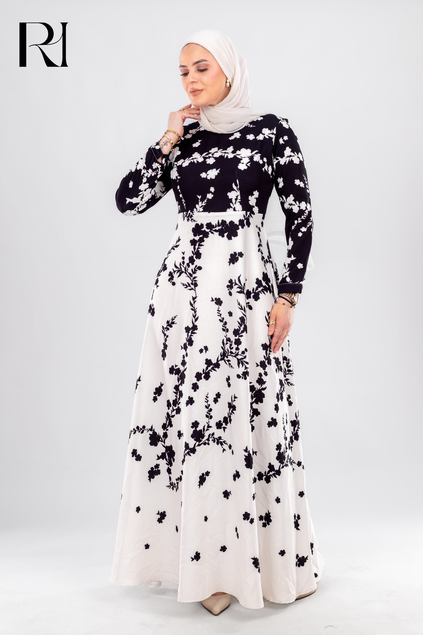 Lara Petal Grace | Flowy Modestwear Dress - Ruehaya