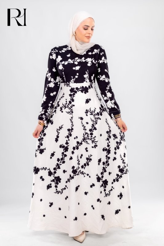 Lara Petal Grace | Flowy Modestwear Dress - Ruehaya