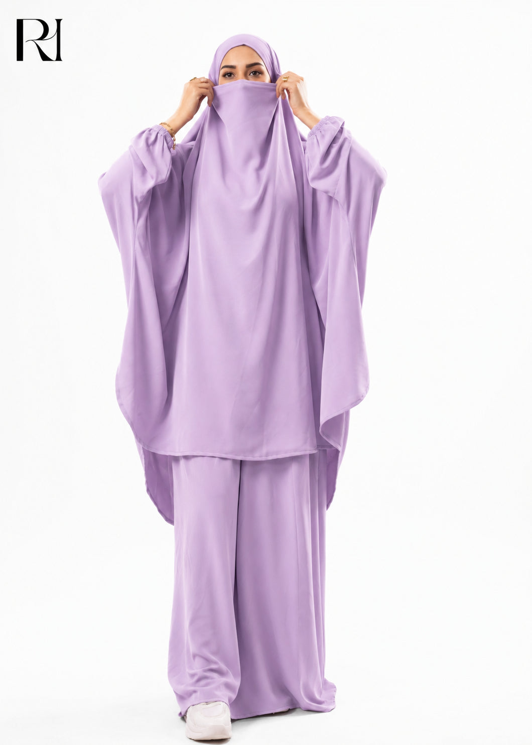 Jannat Lightweight Silk Prayer Set – Lavender