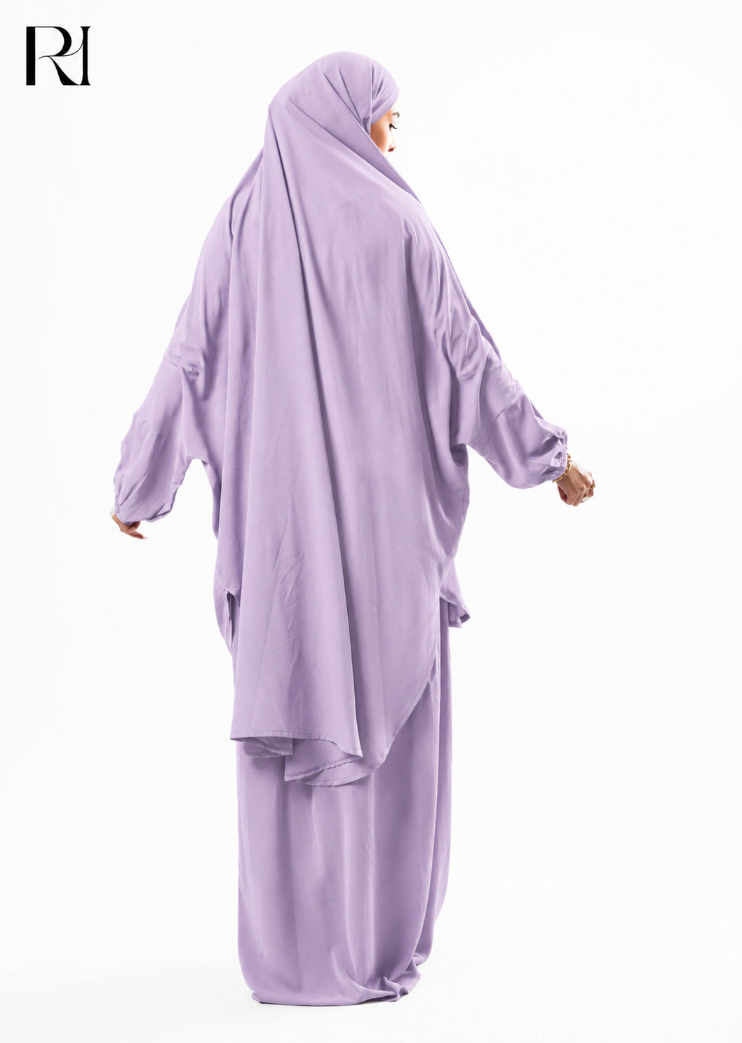 Jannat Lightweight Silk Prayer Set – Lavender