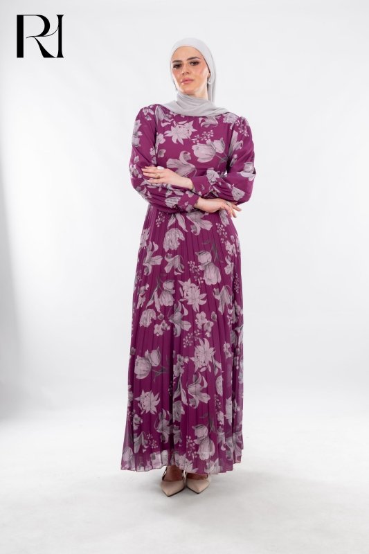 Lavender Bloom Grace in Every Pleat - Ruehaya