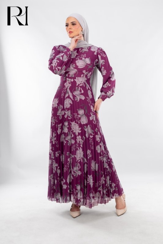 Lavender Bloom Grace in Every Pleat - Ruehaya