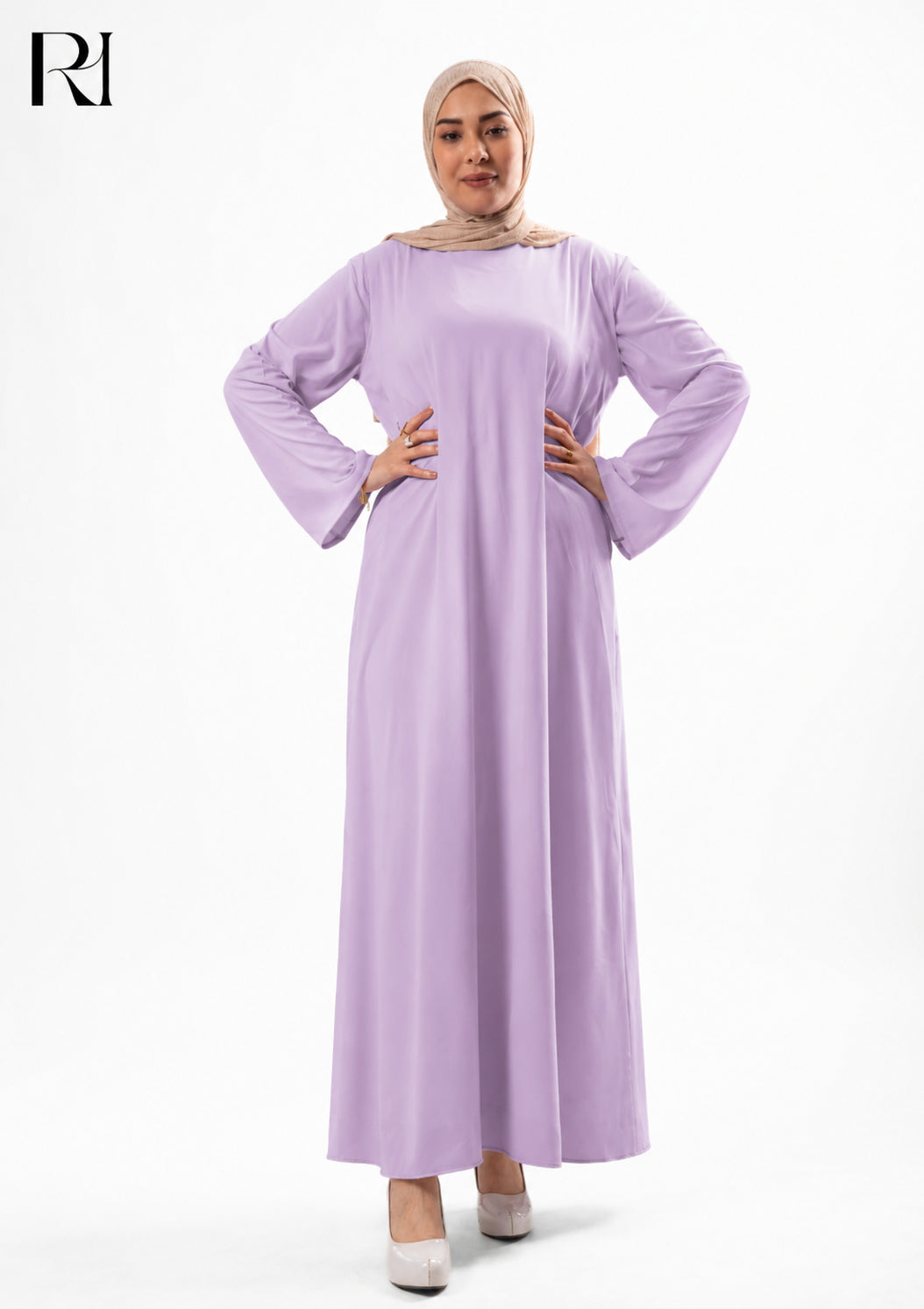 Mariam Lightweight Silky Maxi Dress – Lavender