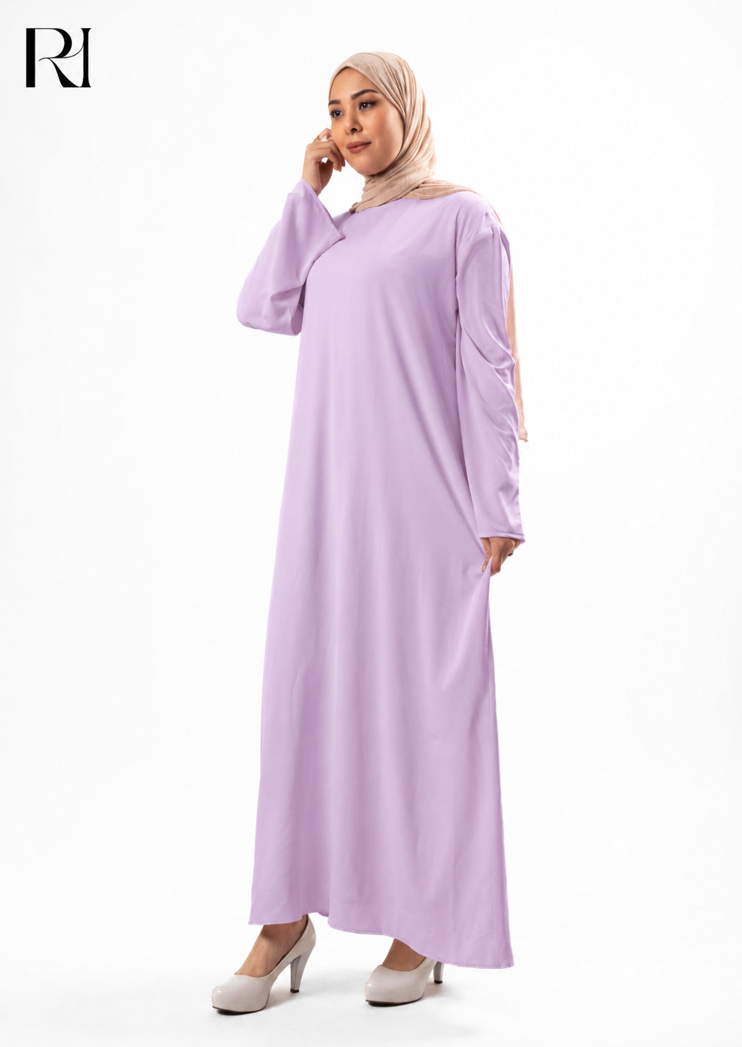 Mariam Lightweight Silky Maxi Dress – Lavender