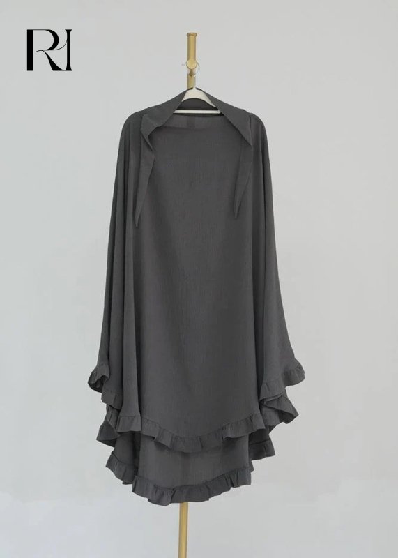 Layer Ruffle Edge Khimar Hijab - Ruehaya