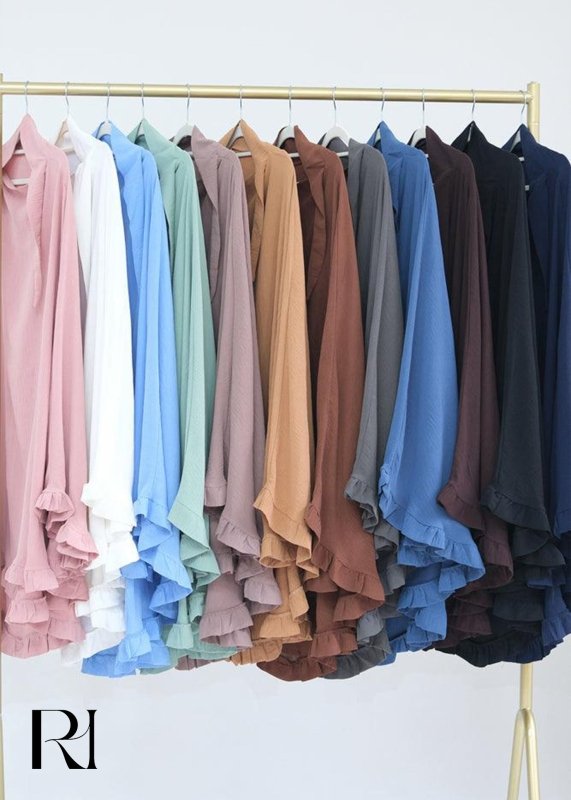Layer Ruffle Edge Khimar Hijab - Ruehaya