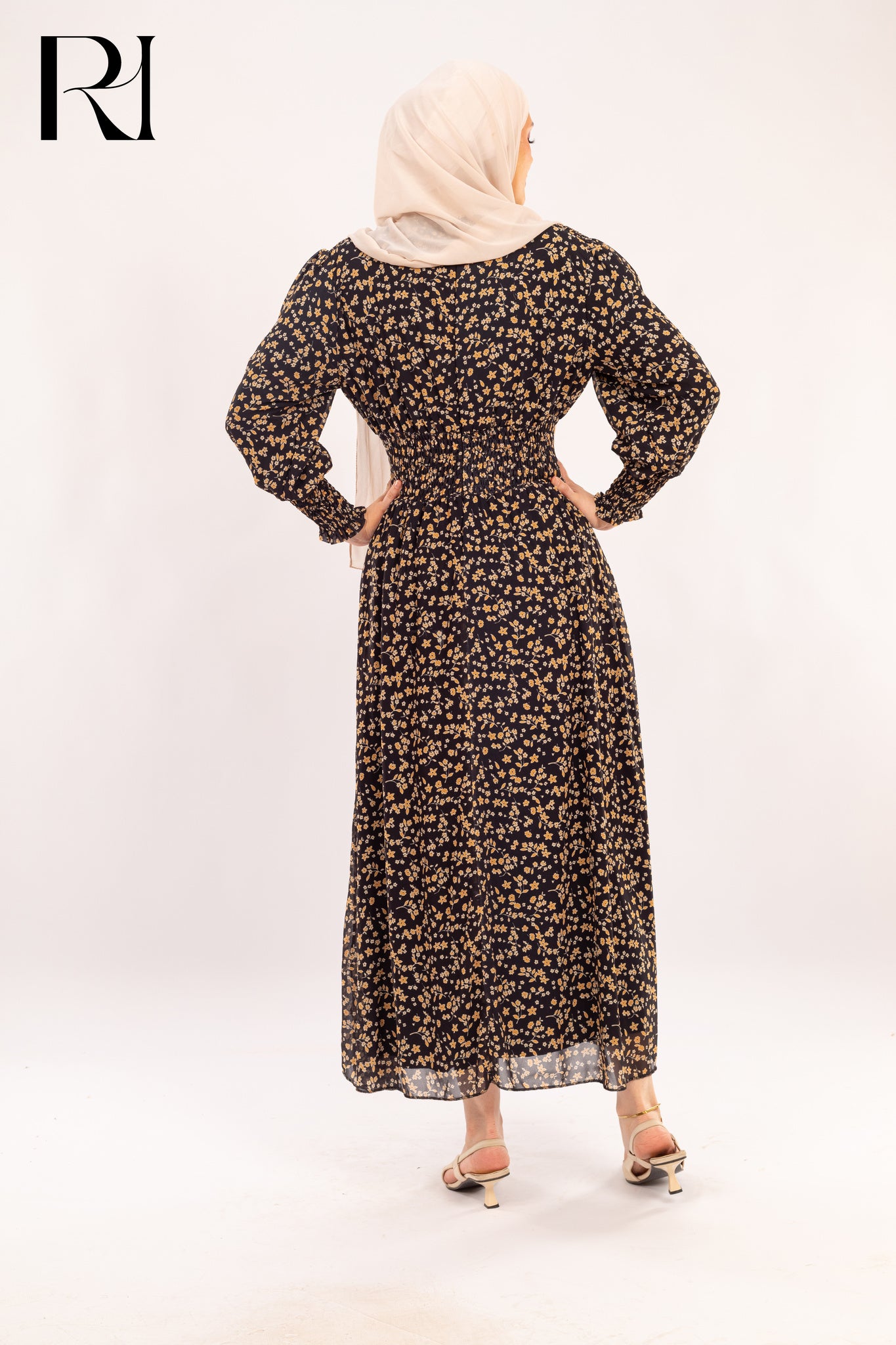 Maya Petal Tiers Floral Chiffon Maxi Dress with Ruffles - Ruehaya