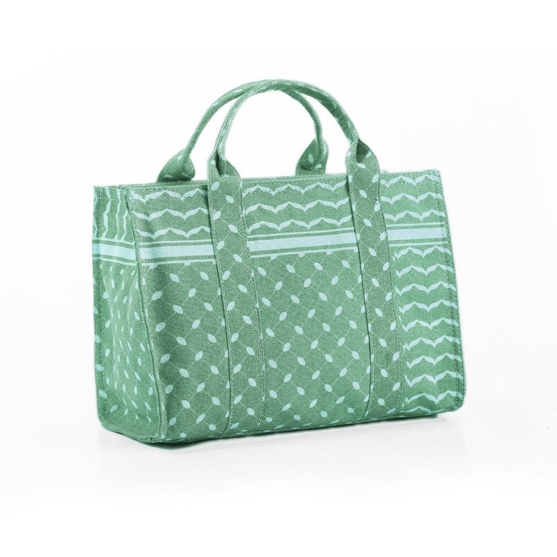 Mint Green Geometric Tote Bag - Ruehaya