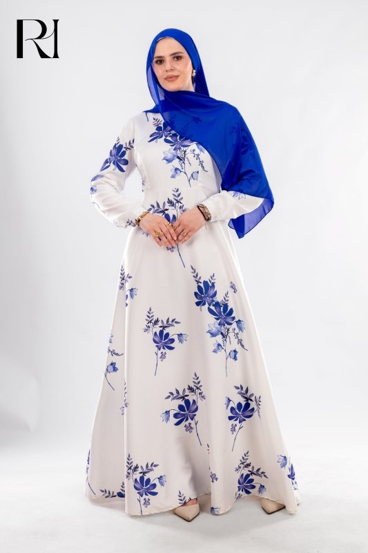 Modest White Maxi Dress by Rue Haya - Ruehaya