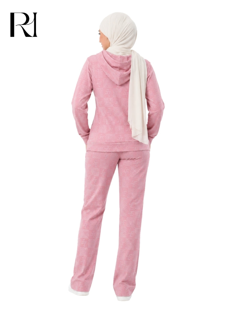 REEM COZY QUILTED LOUNGEWEAR SET – DUSTY ROSE