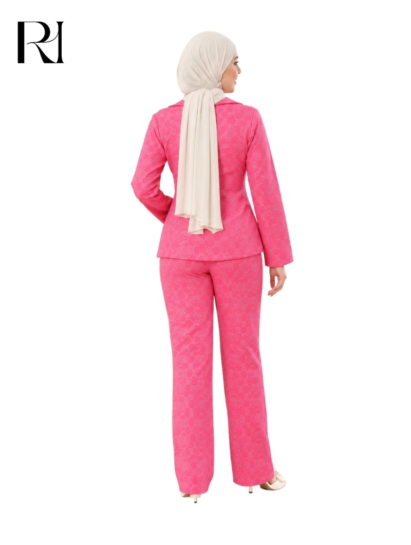 NADIA COZY QUILTED LOUNGEWEAR SET – FUCHSIA