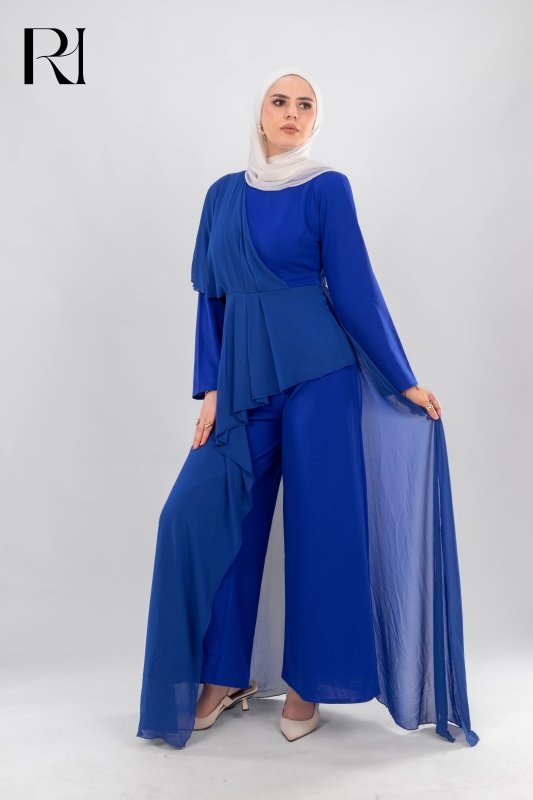 Raya Topaz Charm Modest Elegant Jumpsuit - Ruehaya