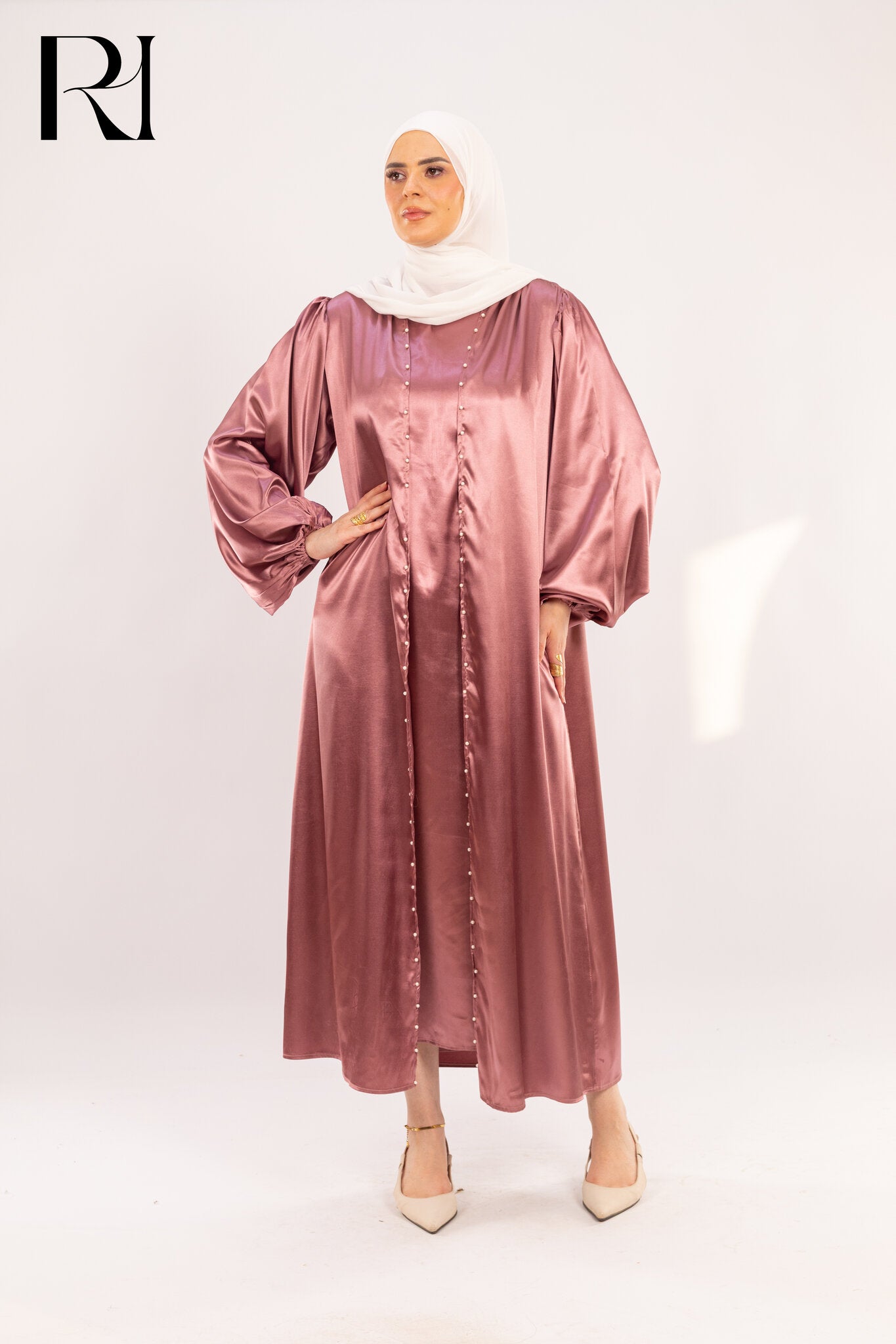 Rosé Satin Bloom Where Feminine Grace Shines in Every Step - Ruehaya
